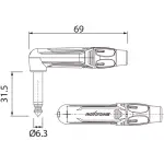 Roxtone Connector 6.3MM Mono Male Right Angle - Image 2