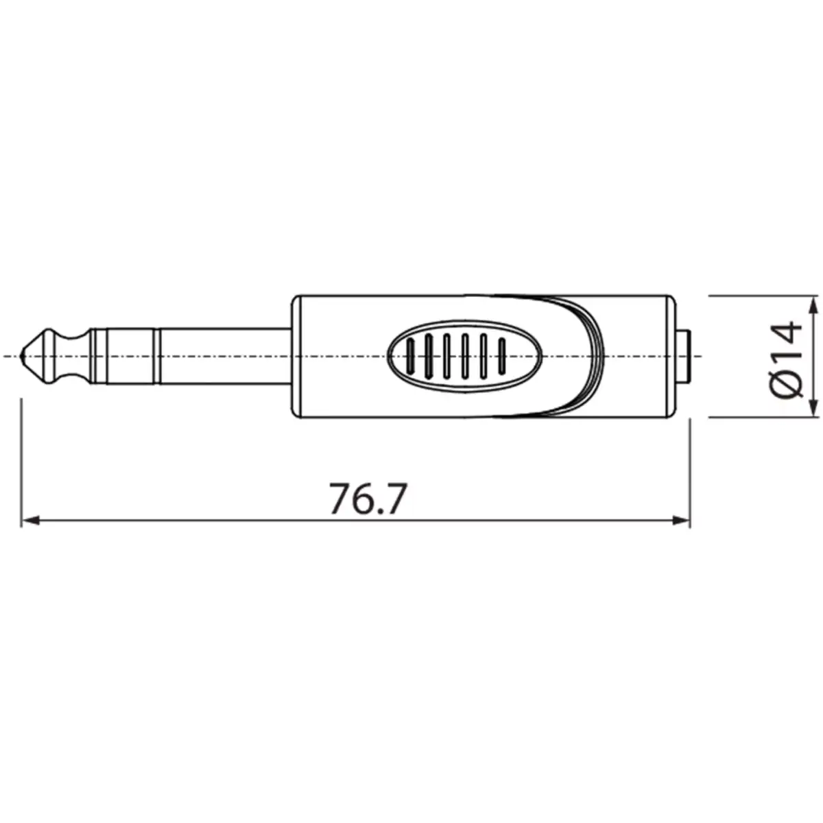 Roxtone Adaptor 6.3MM Stereo Male To 3.5MM Stereo Female - Image 2