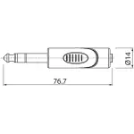 Roxtone Adaptor 6.3MM Stereo Male To 3.5MM Stereo Female - Image 2