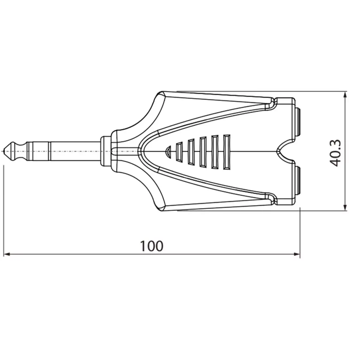 Roxtone Adaptor 6.3MM Stereo Male To 2X 6.3MM Stereo Female - Image 2