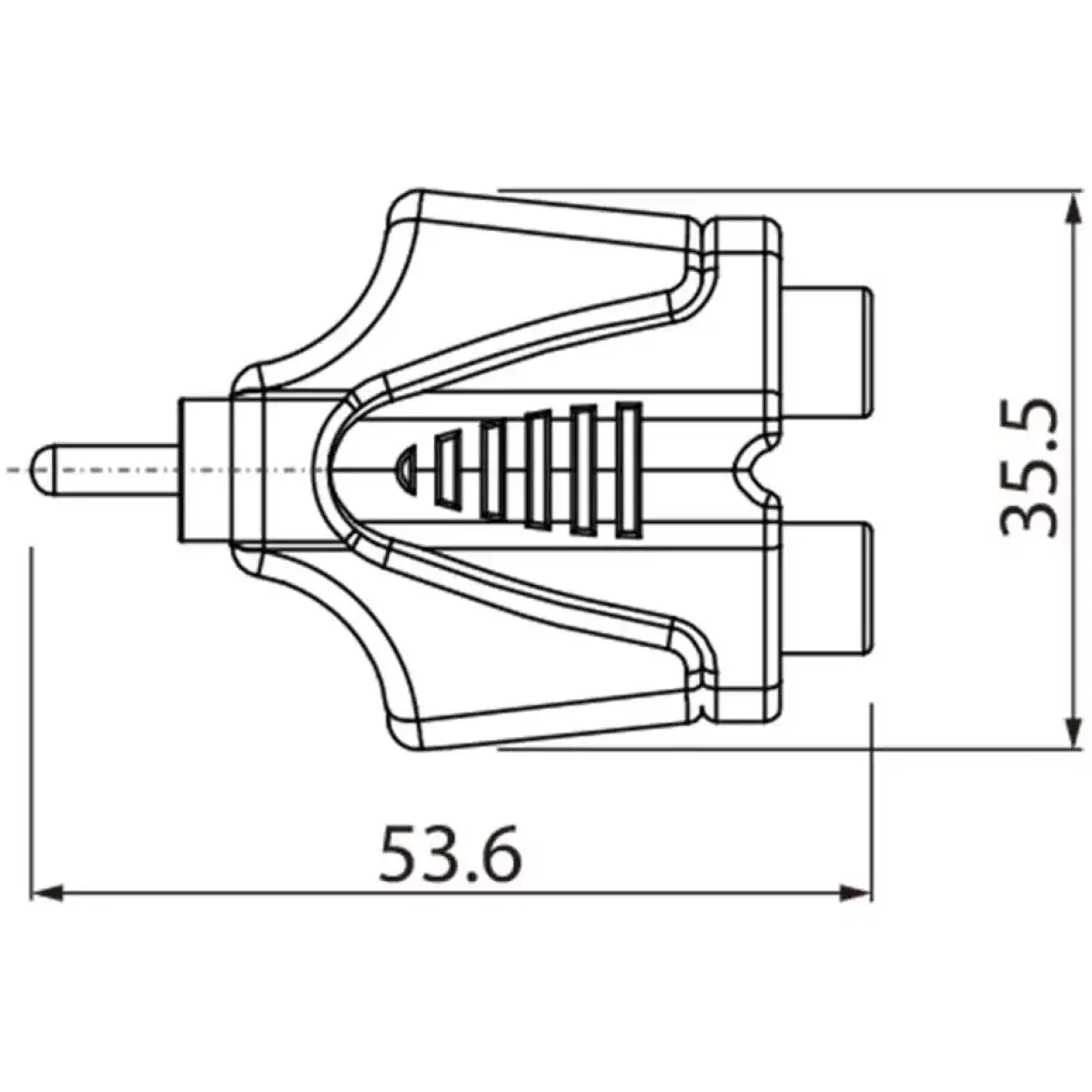 Roxtone Adaptor Rca Male To 2X Rca Female - Image 2