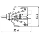 Roxtone Adaptor Rca Male To 2X Rca Female - Image 2