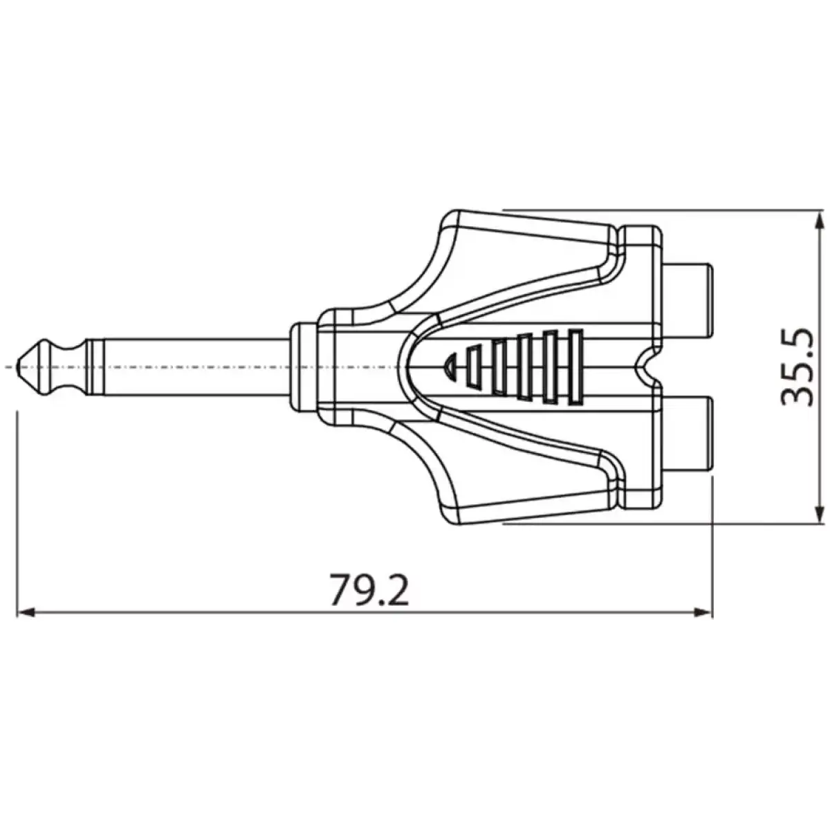 Roxtone Adaptor 6.3MM Mono Male To 2X Rca Female - Image 2