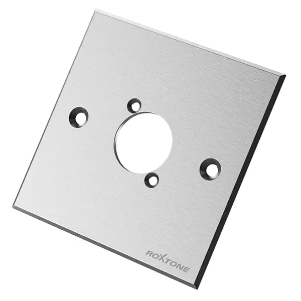 RWPA60-1-SL Roxtone - Single Silver Blank Wallplate - Image 1