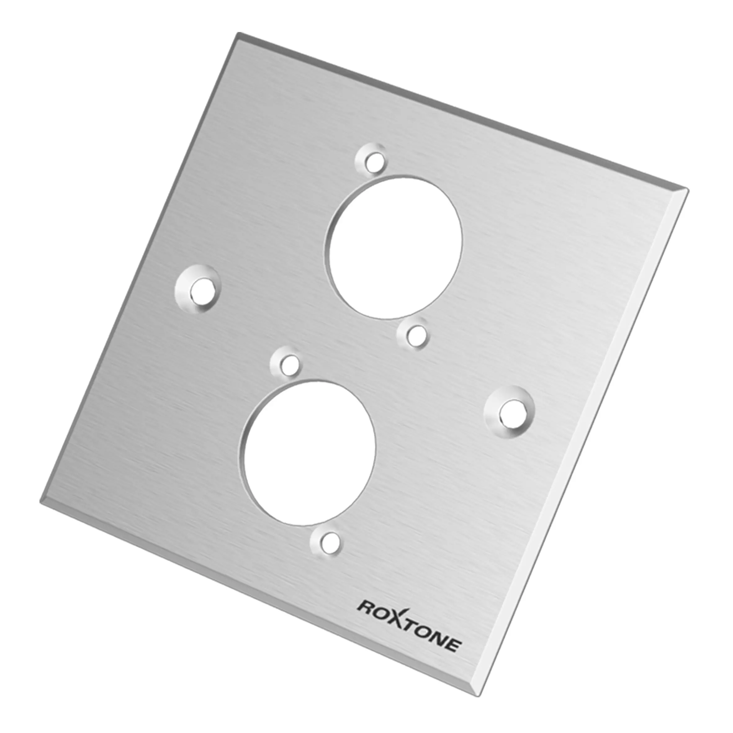 RWPA60-2-SL Roxtone - Double Silver Blank Wallplate - Image 1