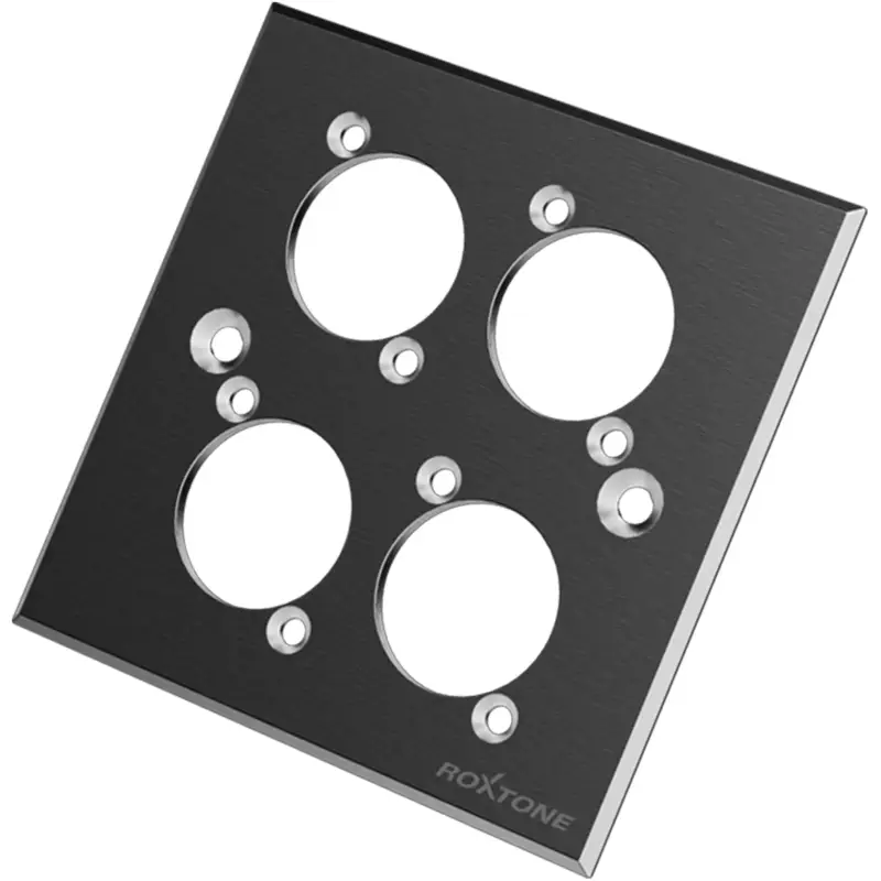 Roxtone - 4 - Way Black Blank Wallplate