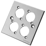 Roxtone - 4 - Way Silver Blank Wallplate
