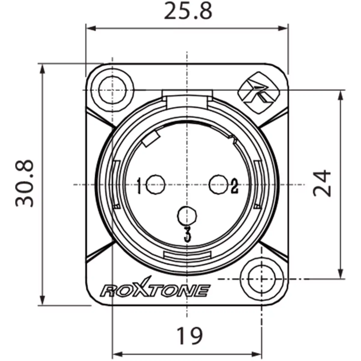 Roxtone Connector Xlr Chassis Mount Male - Image 4