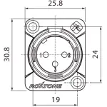 Roxtone Connector Xlr Chassis Mount Male - Image 4