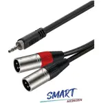 Roxtone - Smart Series Signal Lead 3.5 M St – 2 Xlr M 3M