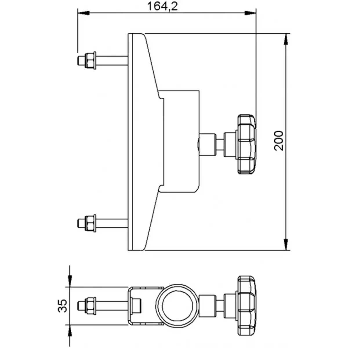 Alustage Handrail Clamp For Stairs - Image 2