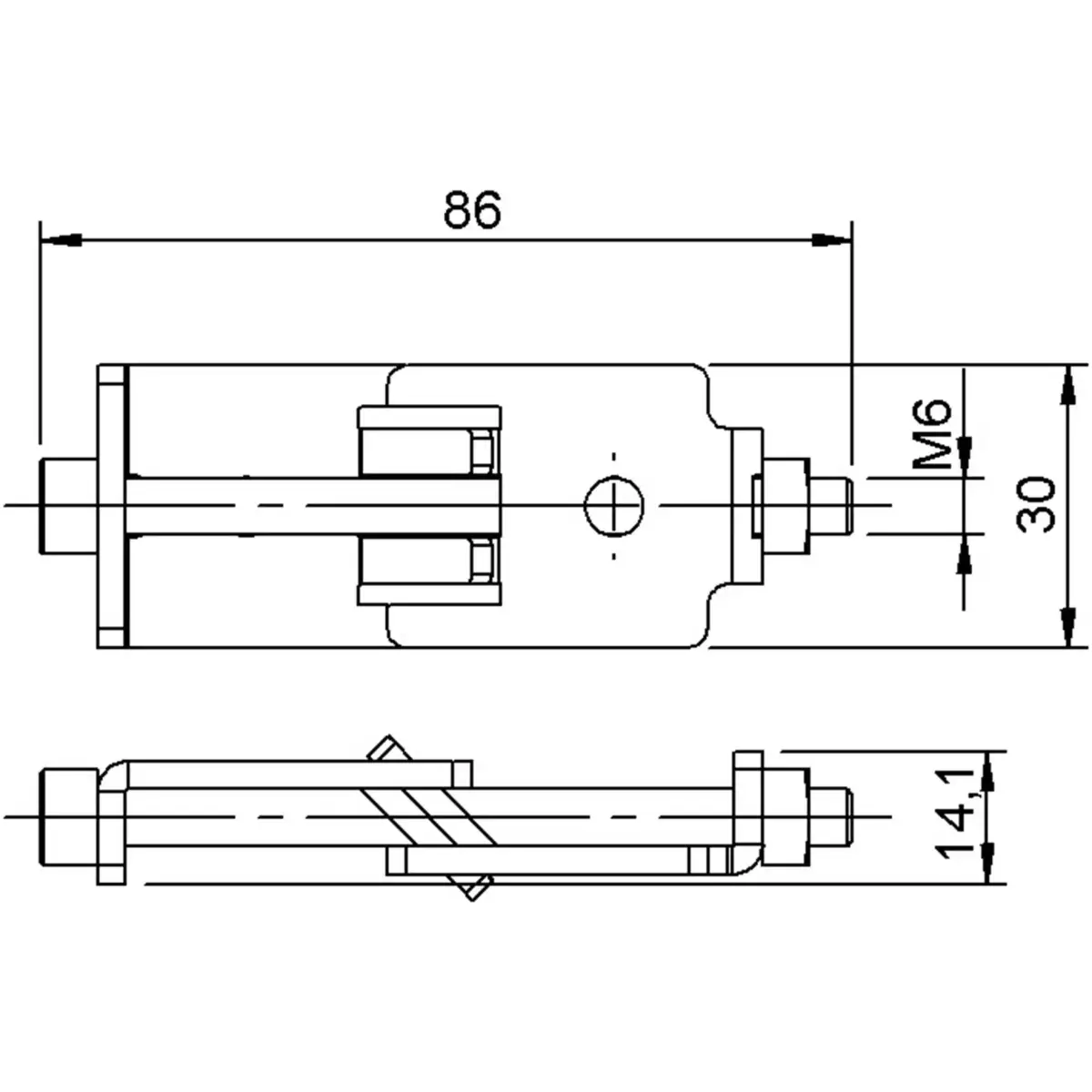 Alustage Insert Clamp For Sca - 05 Panther Deck - Image 2