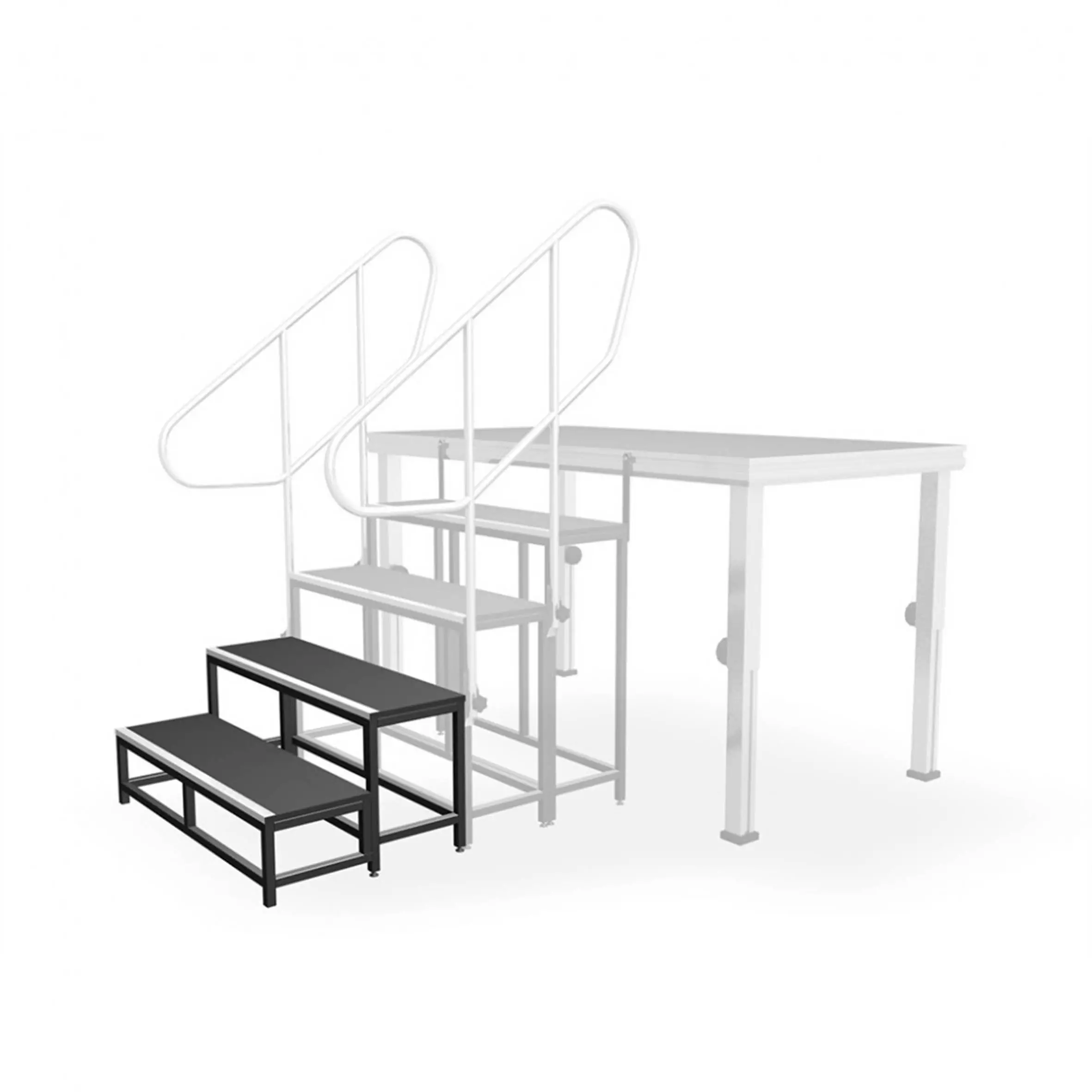 SM-04CZ Alustage Fixed Stage Stairs 200MM - 400MM - Image 1