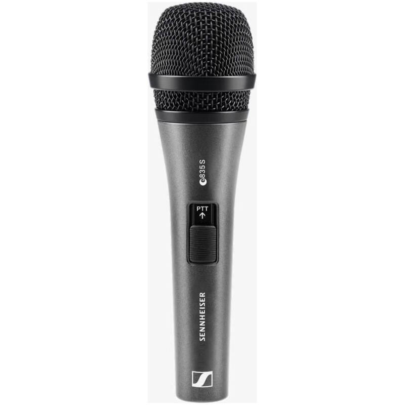 Sennheiser E 835-S-PTT  Dynamic Cardioid Microphone – Push-to-Talk (PTT) Switch, XLR