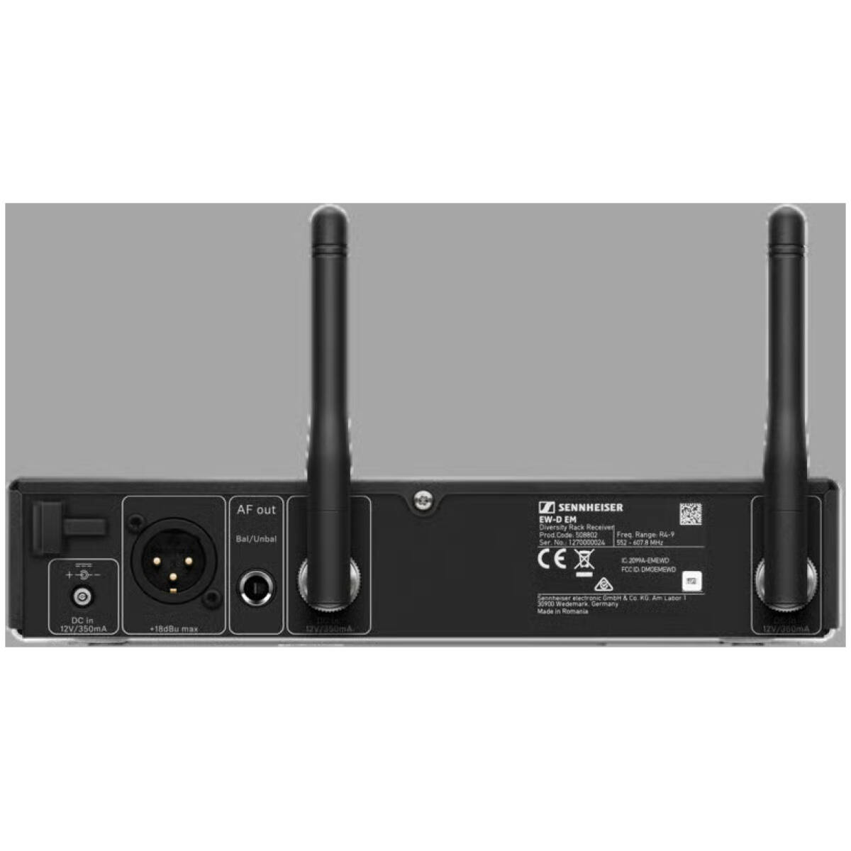 Sennheiser EW-D EM RF Receiver, Stationary, 606.2–662 MHz - Image 2