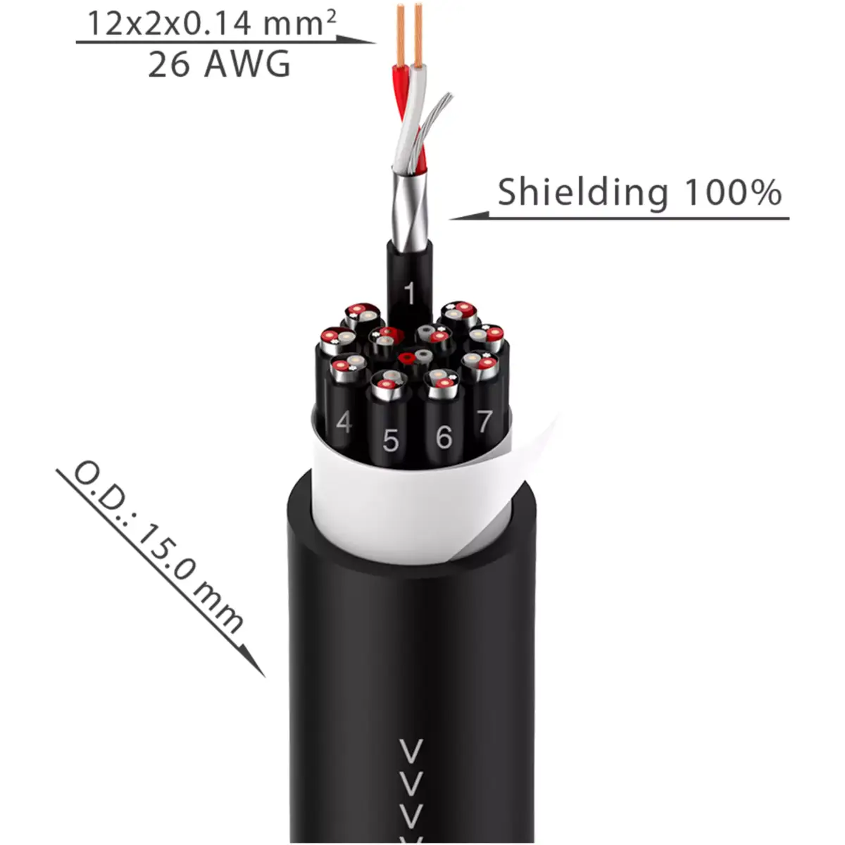 Roxtone - 12 Way Multicore Audio Cable - Image 2