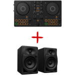 Pioneer DJ DDJ-FLX2 + DM-40 Compact DJ Setup