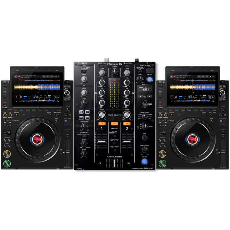 Pioneer DJM-450 + 2 x CDJ-3000x Club DJ Setup