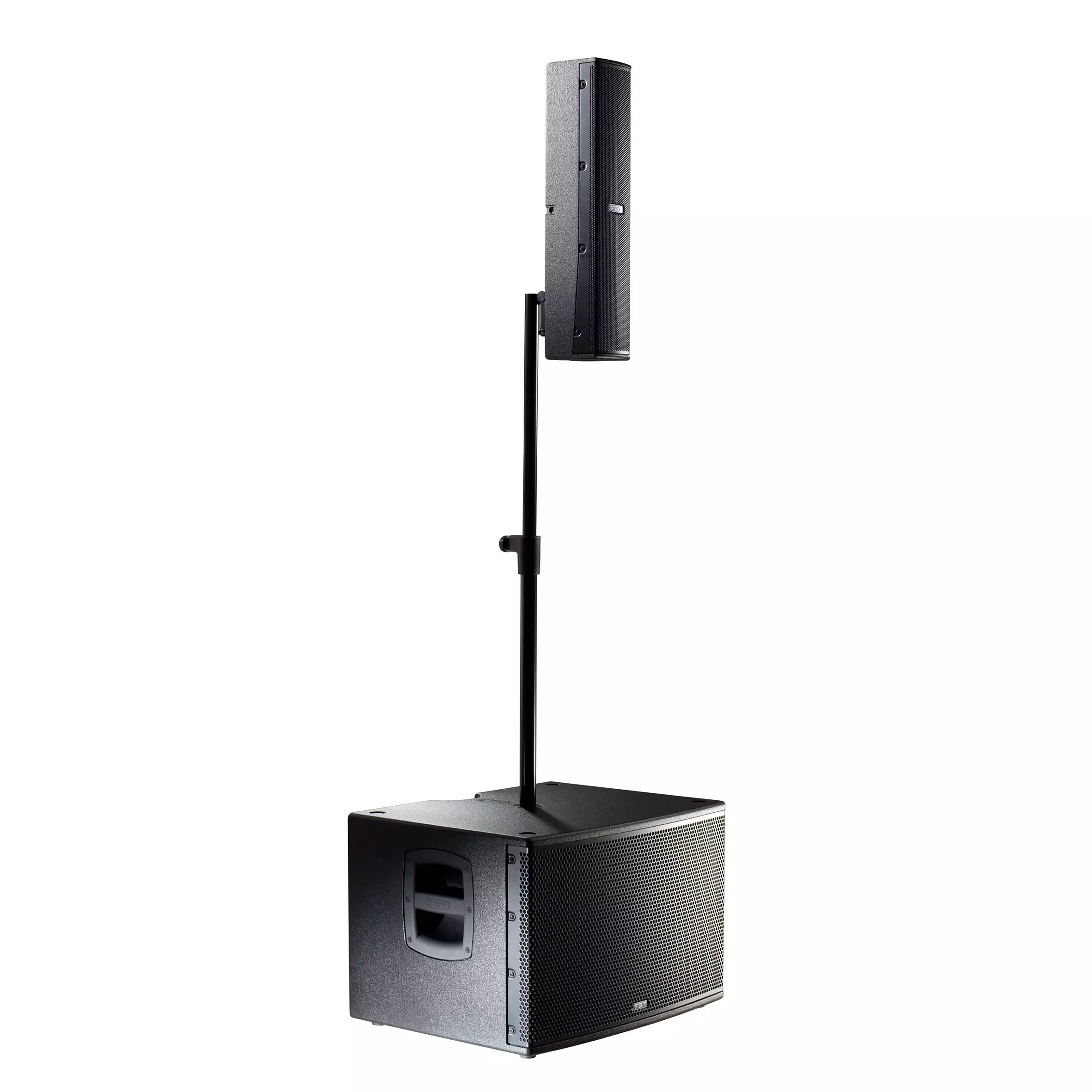 Vertus-CS1000_1 Fbt VERTUSCS1000 Active Column Speaker 6X3IN Sat + 12″ Sub Black 600W + 400W 8 Ohm - Image 1