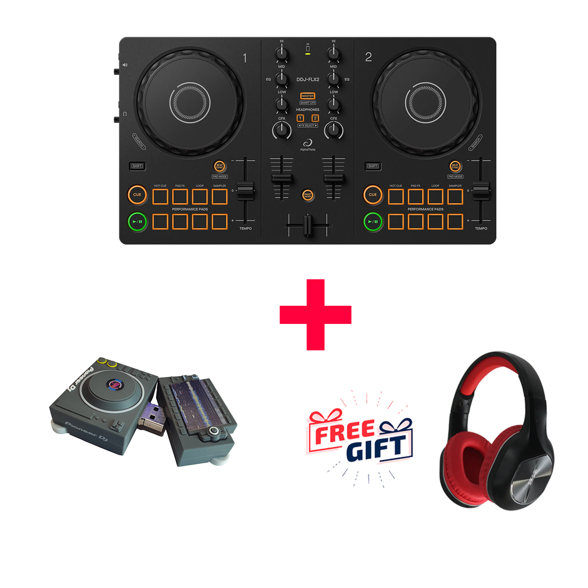 Pioneer DDJ-FLX2 Complete DJ Starter Bundle - A1 Sound
