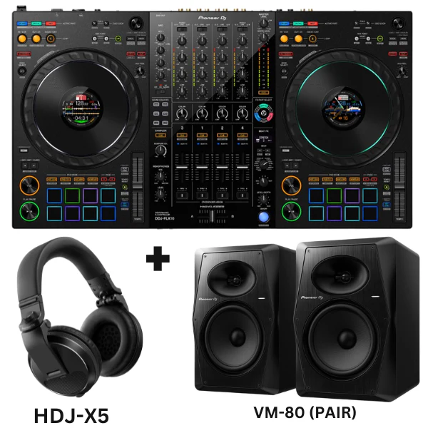 pioneer_ddj-flx10_bundle.png Pioneer DDJ-FLX10/ VM80 Bundle - Image 1