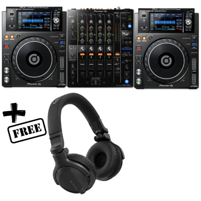 Pioneer XDJ-1000/DJM 750MK2 Bundle With Free Cue 1