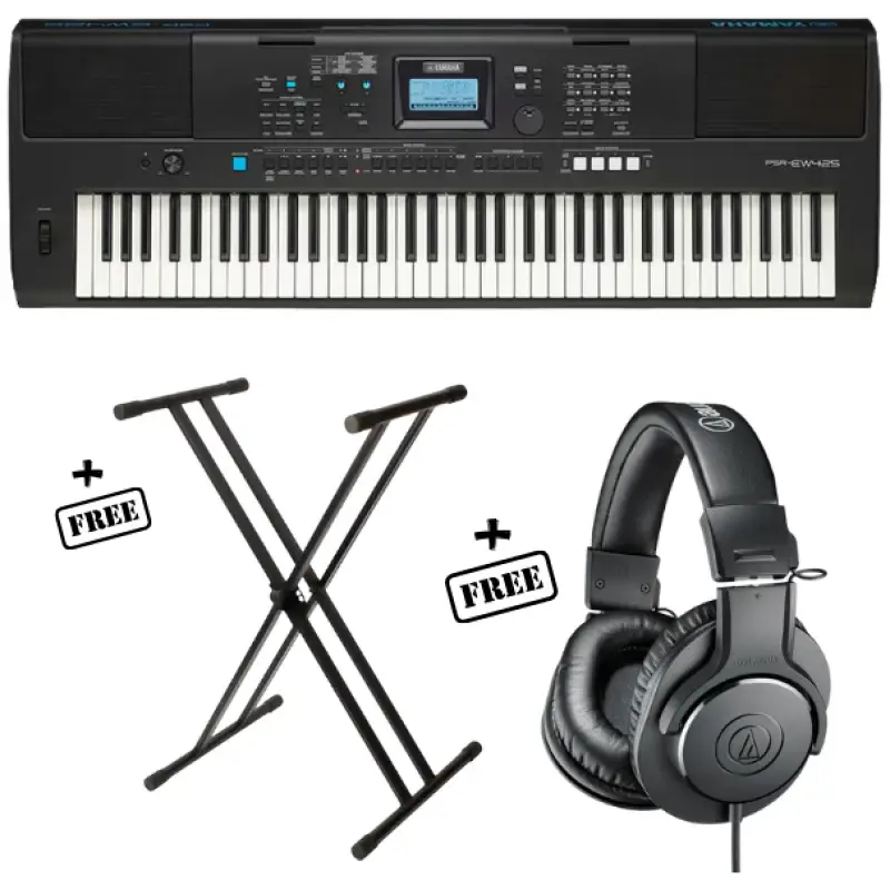 Yamaha PSR-EW425 Keyboard Bundle