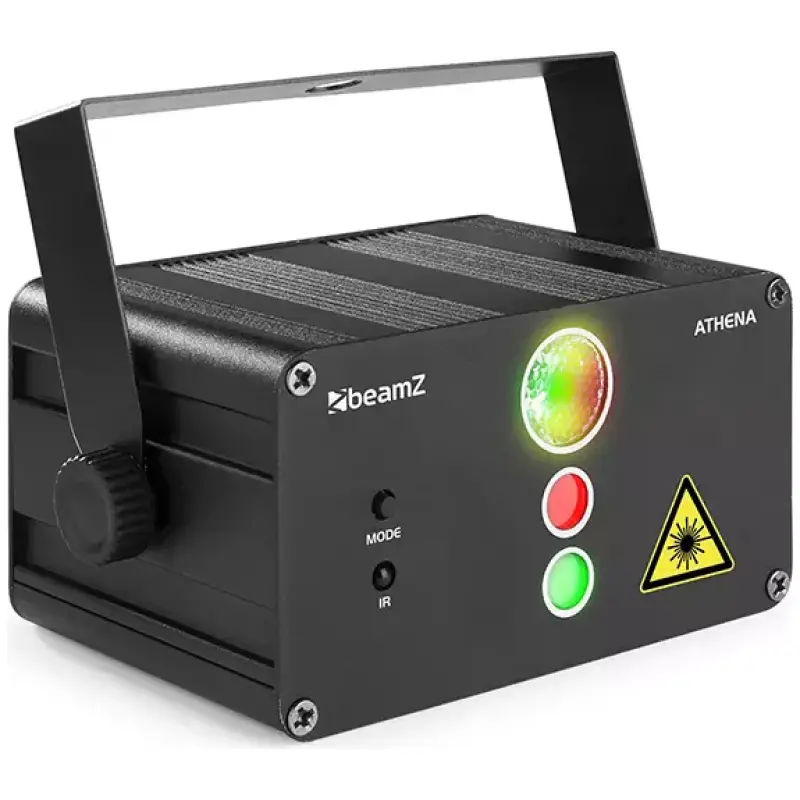 Beamz Athena Laser Rg Gobo Rgb Led Battery