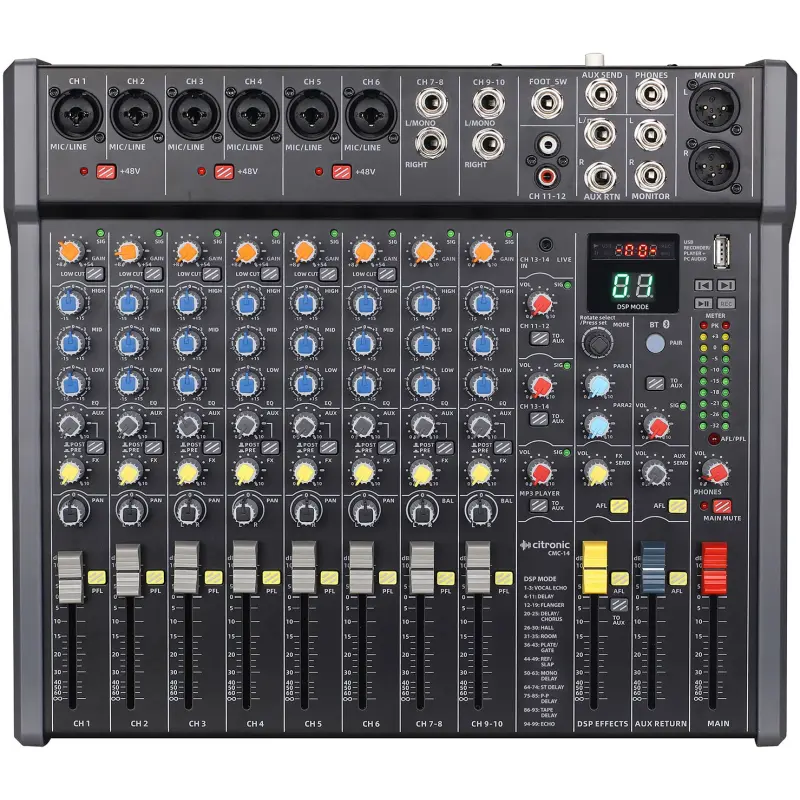 Citronic Cmc - 14 14CH Music Mixer DSP/BT/MP3/USB