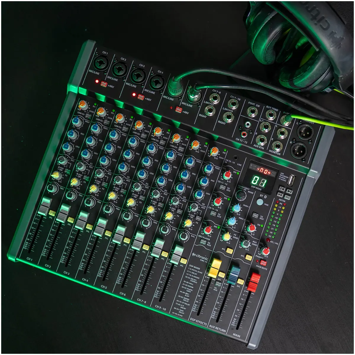 Citronic Cmc - 14 14CH Music Mixer DSP/BT/MP3/USB - Image 3