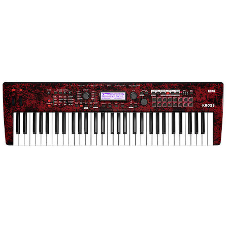 Korg KROSS 2-61 RM Synthesizer Workstation – Red Marble Edition