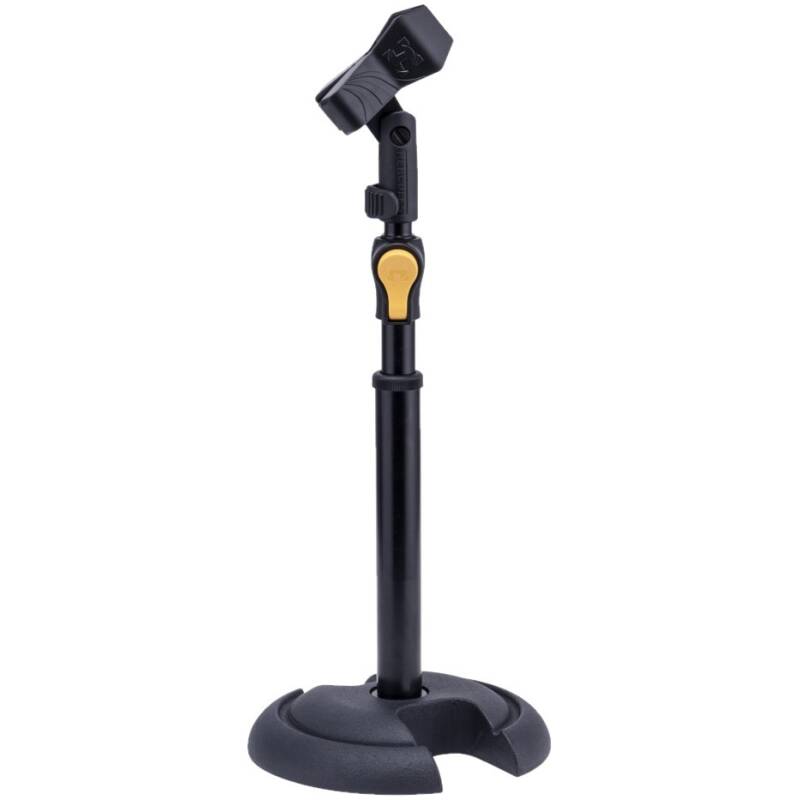 Hercules Stands MS100B PLUS Tabletop Microphone Stand Round Base With EZ Grip