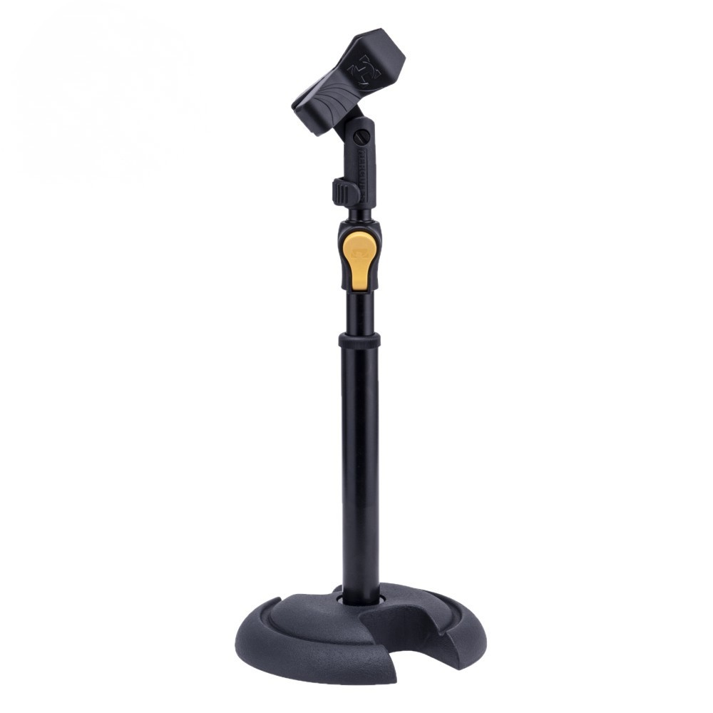 78215e7a-ef19-4644-8e32-352836b0a55a Hercules Stands MS100B PLUS Tabletop Microphone Stand Round Base With EZ Grip - Image 1