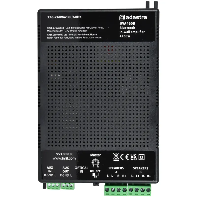 Adastra IWA460B In - Wall Amplifier 4X 60W Bt