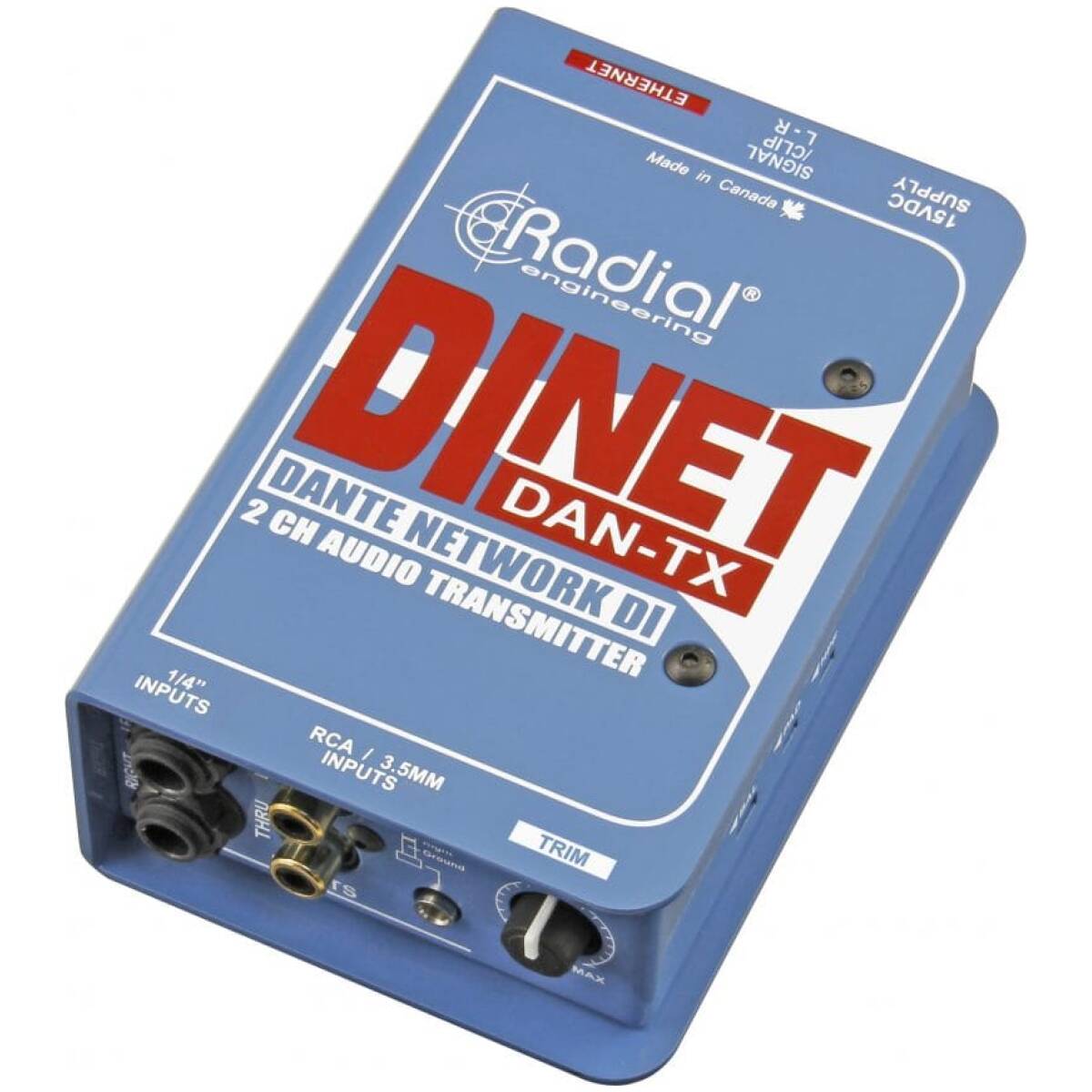 Radial DiNET Dan-TX Dante Network Transmitter,Stereo DI Input And Digital Out - Image 5