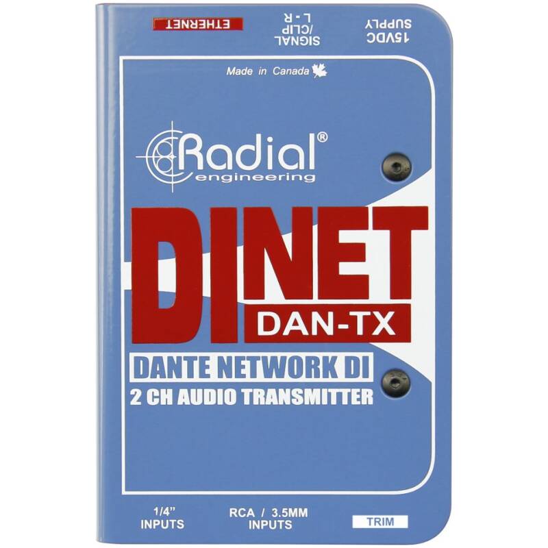 Radial DiNET Dan-TX Dante Network Transmitter,Stereo DI Input And Digital Out