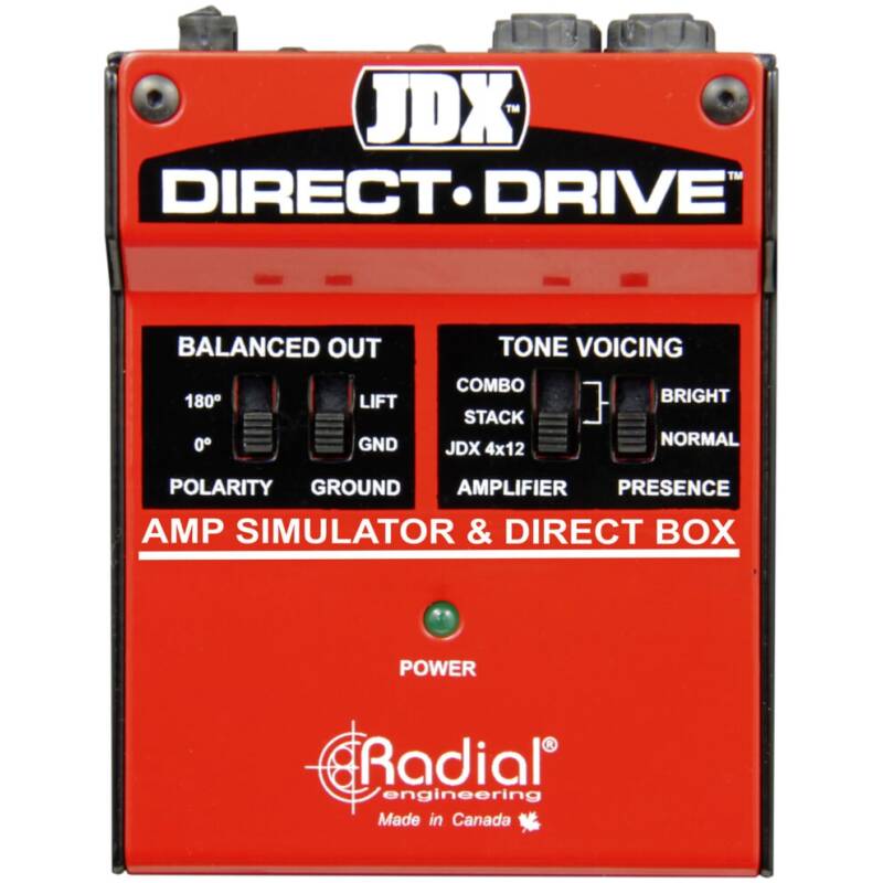 Radial Direct-Drive Guitar Amp Simulator With 3 Amp Settings And Balanced DI Out