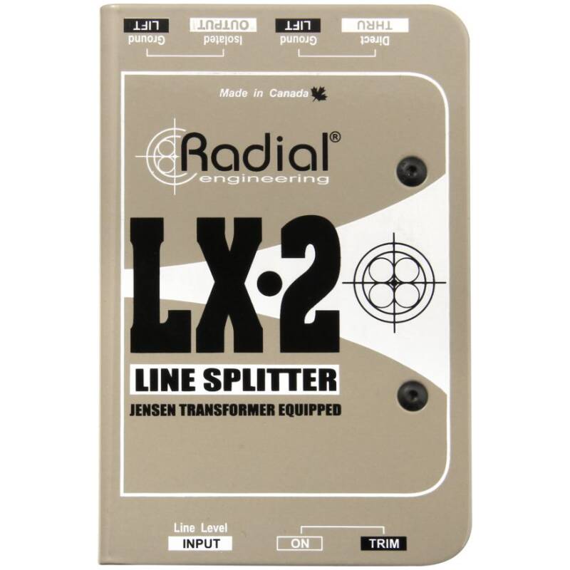 Radial LX2 Line Splitter,Passive,1 Input,1 Direct Out &1 Jensen Iso Output With Trim