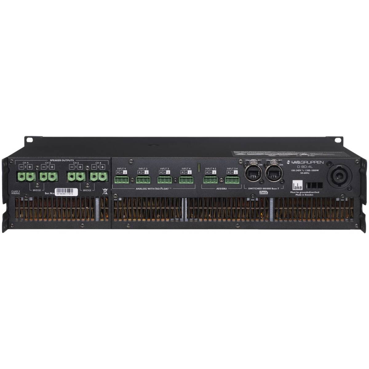 Lab Gruppen D 80:4L 8000W Amplifier with 4 Output Channels - Image 2