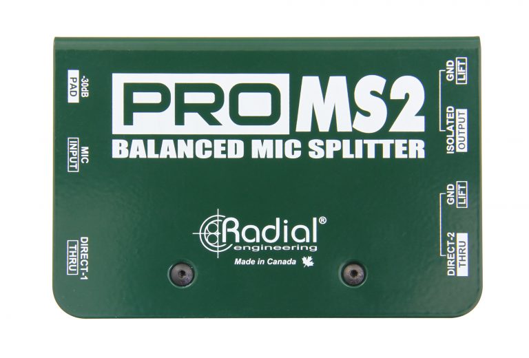 Pro-MS2-top-768x520 Radial ProMS2 Mic Splitter ,Passive ,1 Input ,2 Direct Out & 1 Eclipse Isolated Output - Image 1