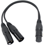 Pure Link PLK-XLRF-2XLRM Y Cable – XLR Female to 2 × XLR Male (30 cm)