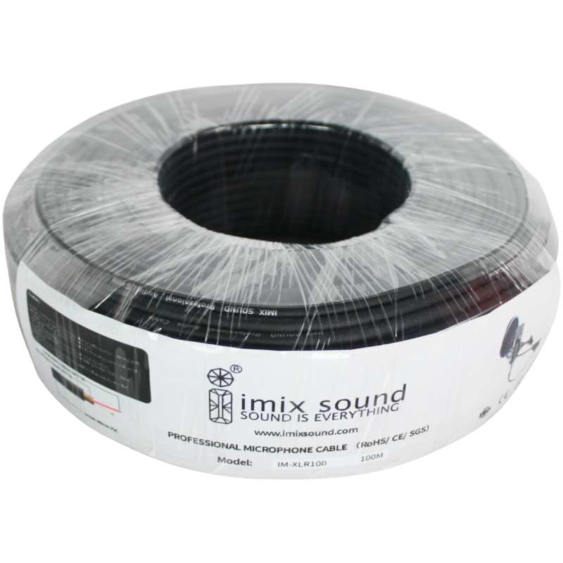 Imix IM-XLR100 XLR Microphone Cable – 100 Meter (No Plugs)
