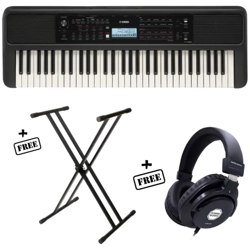 Yamaha PSR-E383 Keyboard Bundle