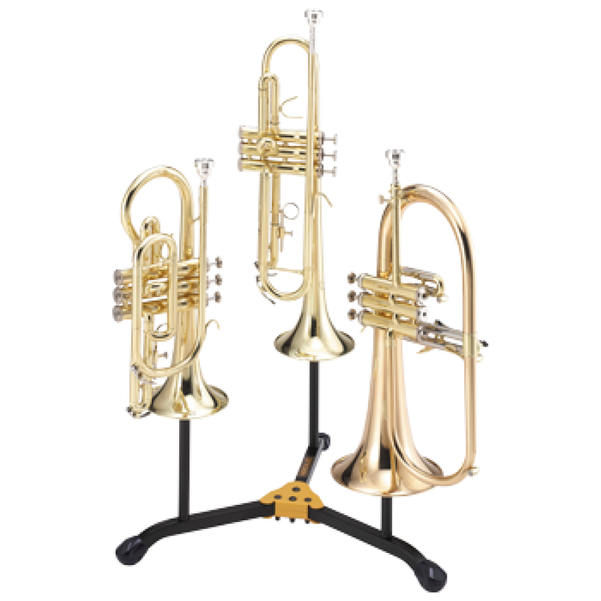 Hercules Stand DS513BB 2 Trumpet/Cornets And 1 Flugelhorn Stand w/ Bag - Image 2
