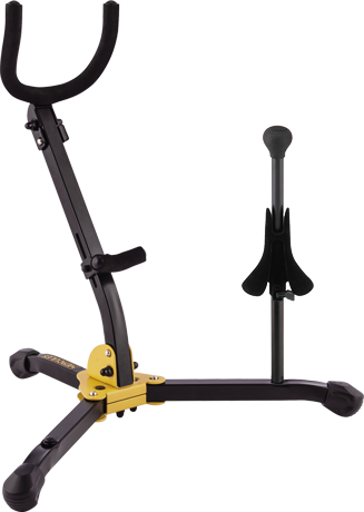 ds533bb_1 Hercules Stand DS533BB 1 Alto/Tenor Sax And 1 Soprano Sax Stand w/ Bag - Image 1