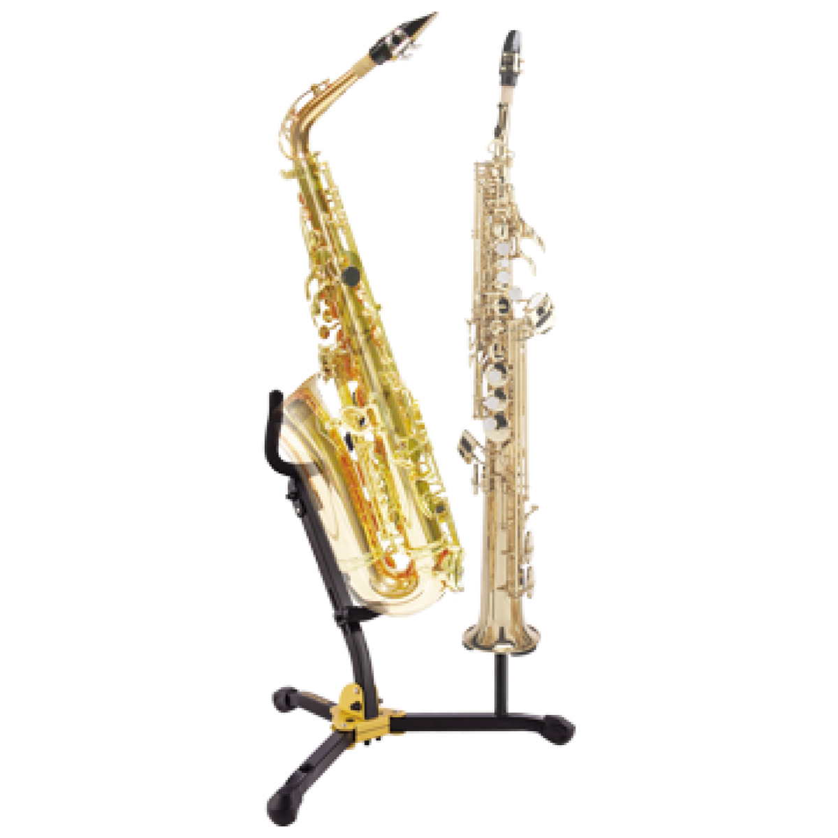 Hercules Stand DS533BB 1 Alto/Tenor Sax And 1 Soprano Sax Stand w/ Bag - Image 3