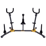 Hercules Stand DS538B Duo Alto/Tenor Sax Stand w/Clarinet/Flute Pegs,Soprano Sax Peg
