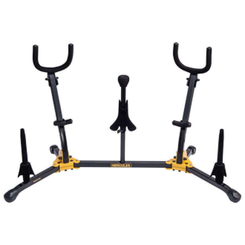Hercules Stand DS538B Duo Alto/Tenor Sax Stand w/Clarinet/Flute Pegs,Soprano Sax Peg