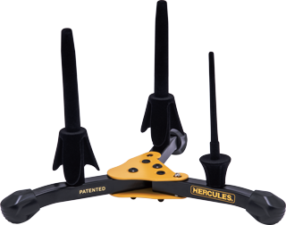 ds543bb_1 Hercules Stand DS543BB 2 Clarinet/Flute And 1 Piccolo Stand w/Bag - Image 1