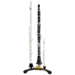 Hercules Stand DS543BB 2 Clarinet/Flute And 1 Piccolo Stand w/Bag - Image 2